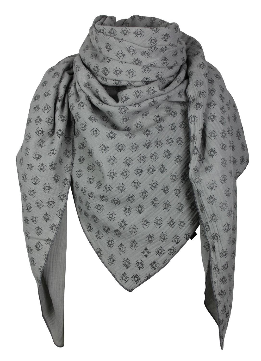 XXL Musselin Tuch Schal 100% feine Baumwolle 130x130cm