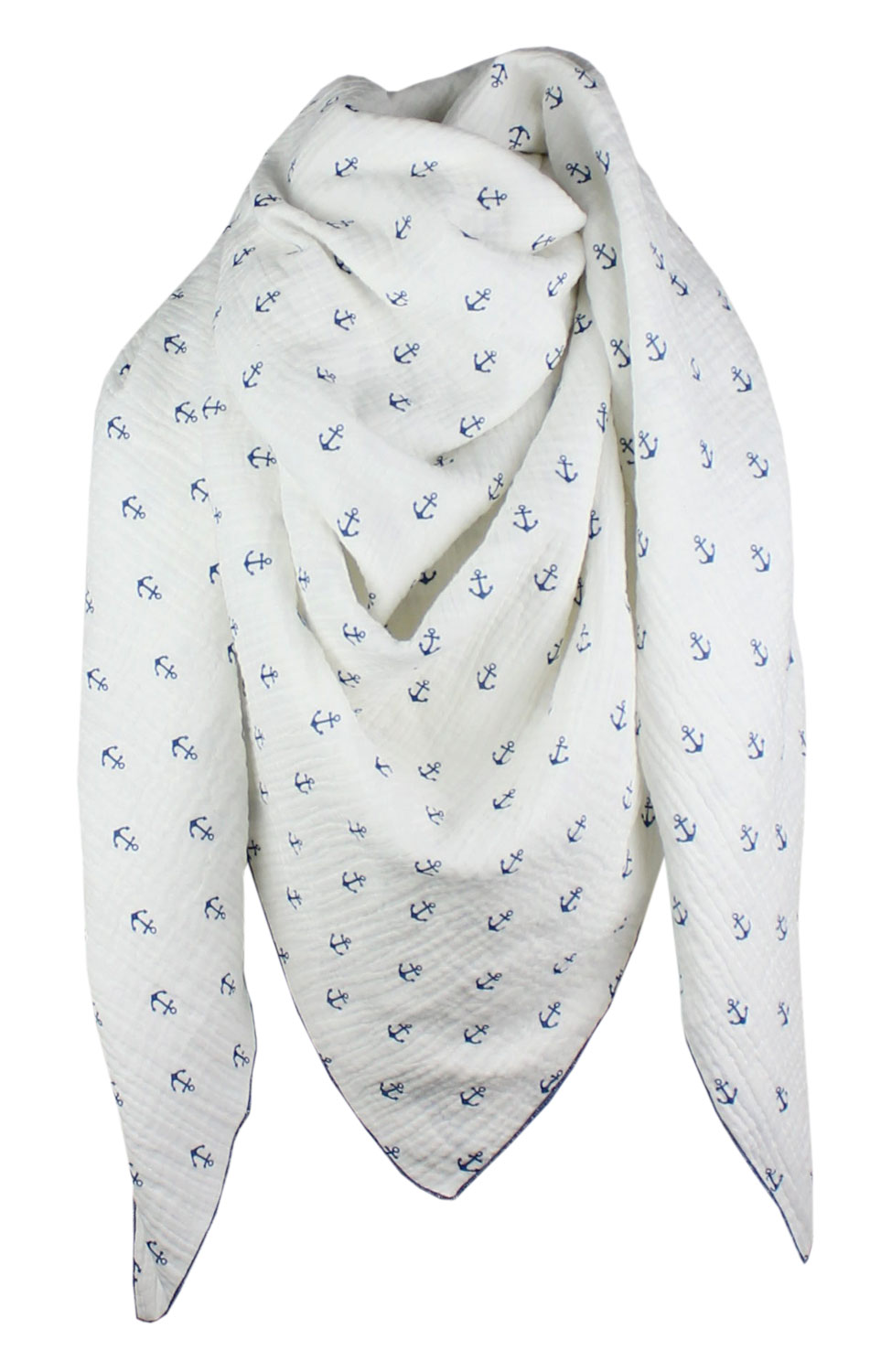 XXL Musselin Tuch Schal 100% feine Baumwolle 130x130cm